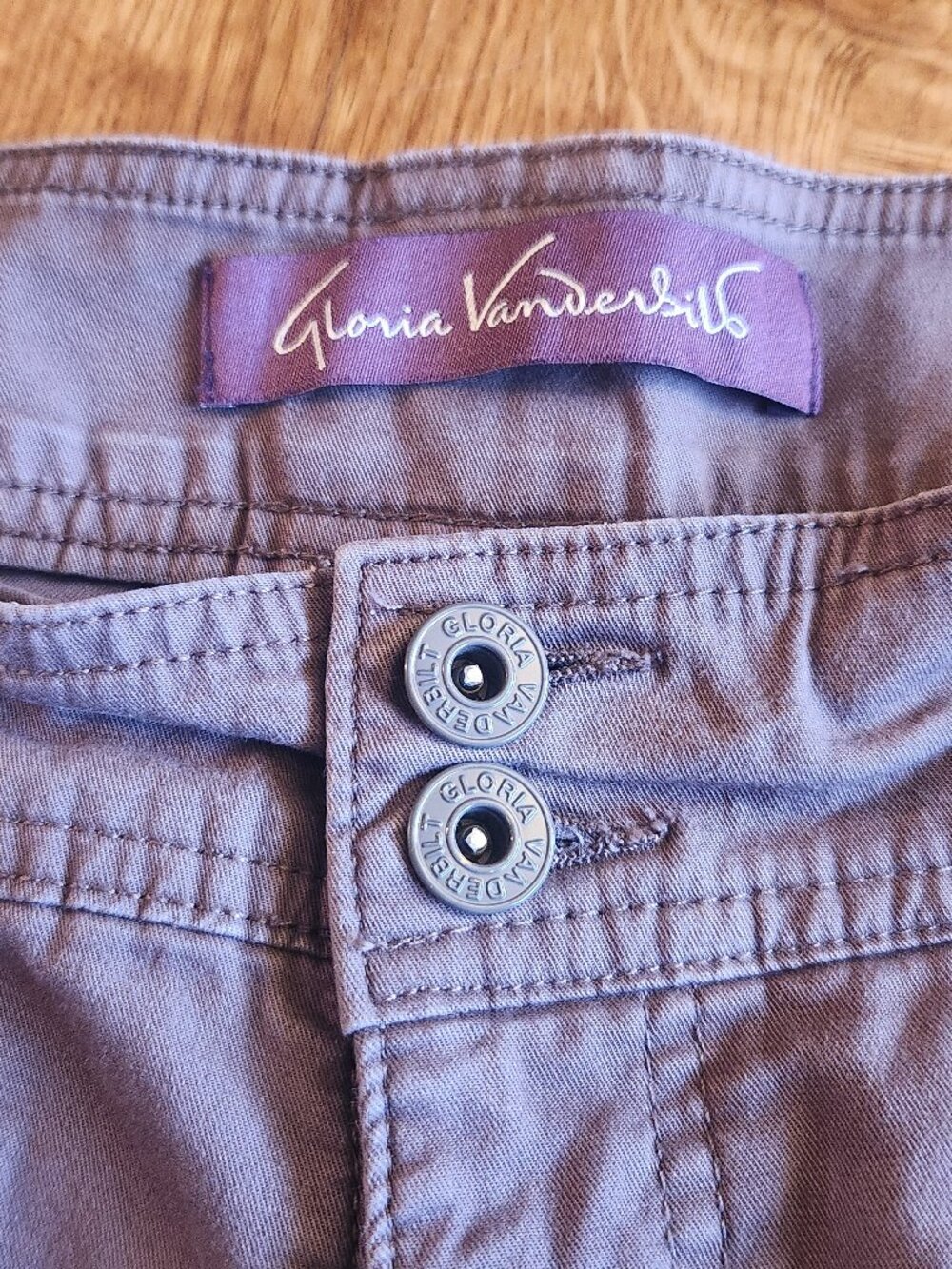 Brown Rhinestone Embroidered Bermuda Shorts - Picture 7 of 10